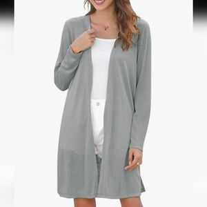 Only One Because It's A Passial Gray Open Front Cardigan XL Lightweight